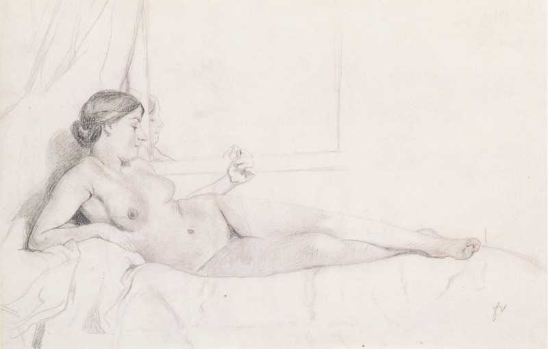 Reclining Nude on a couch