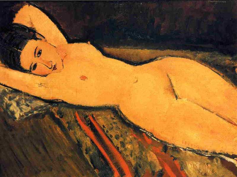 Reclining nude with Arms Folded under Her Head