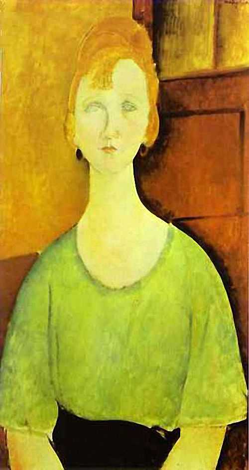 Girl in a Green Blouse