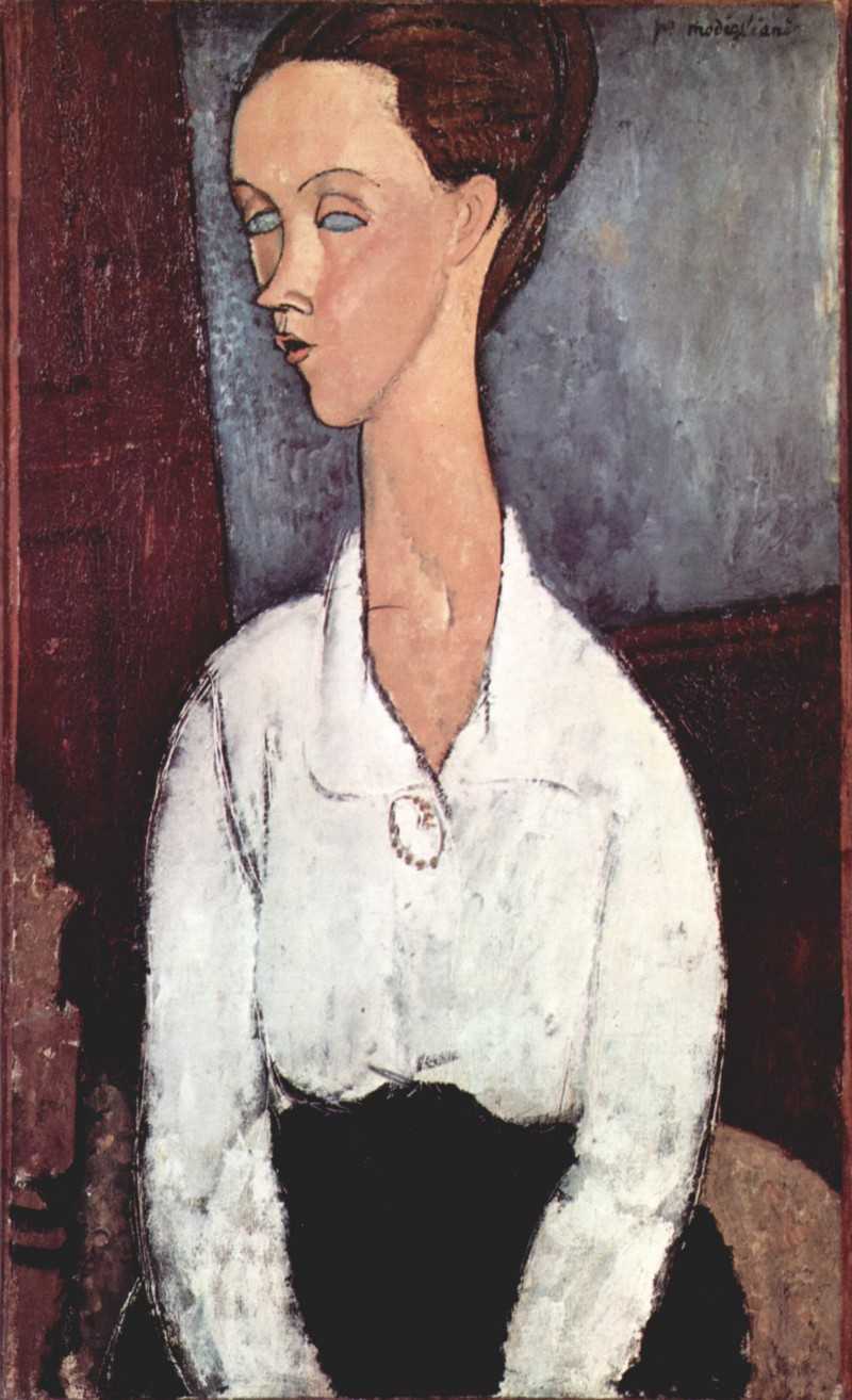 Portrait of Lunia Czechowska in white blouse