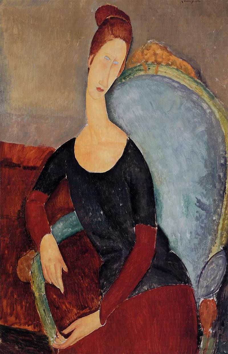 Portrait of Jeanne Hebuterne in a Blue Chair