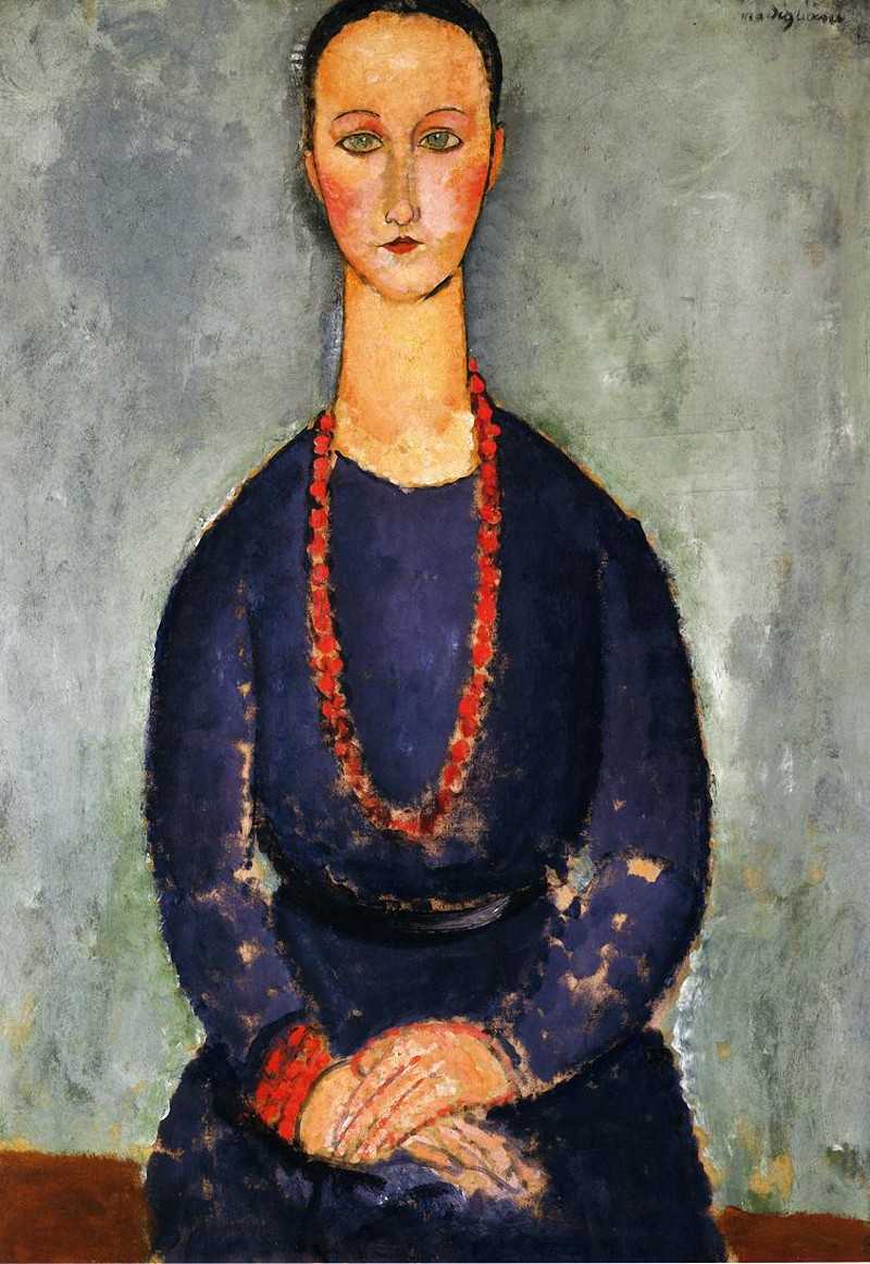 Woman with a Red Necklace