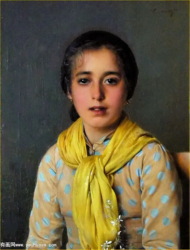 girl with yellow shawl