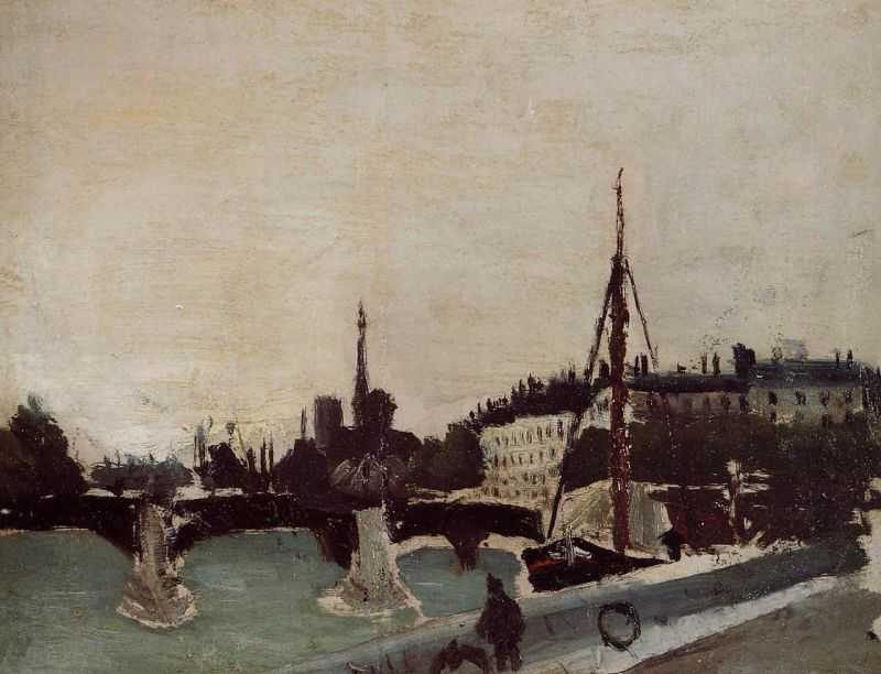 View of the Ile Saint Louis from the Quai Henri IV Study