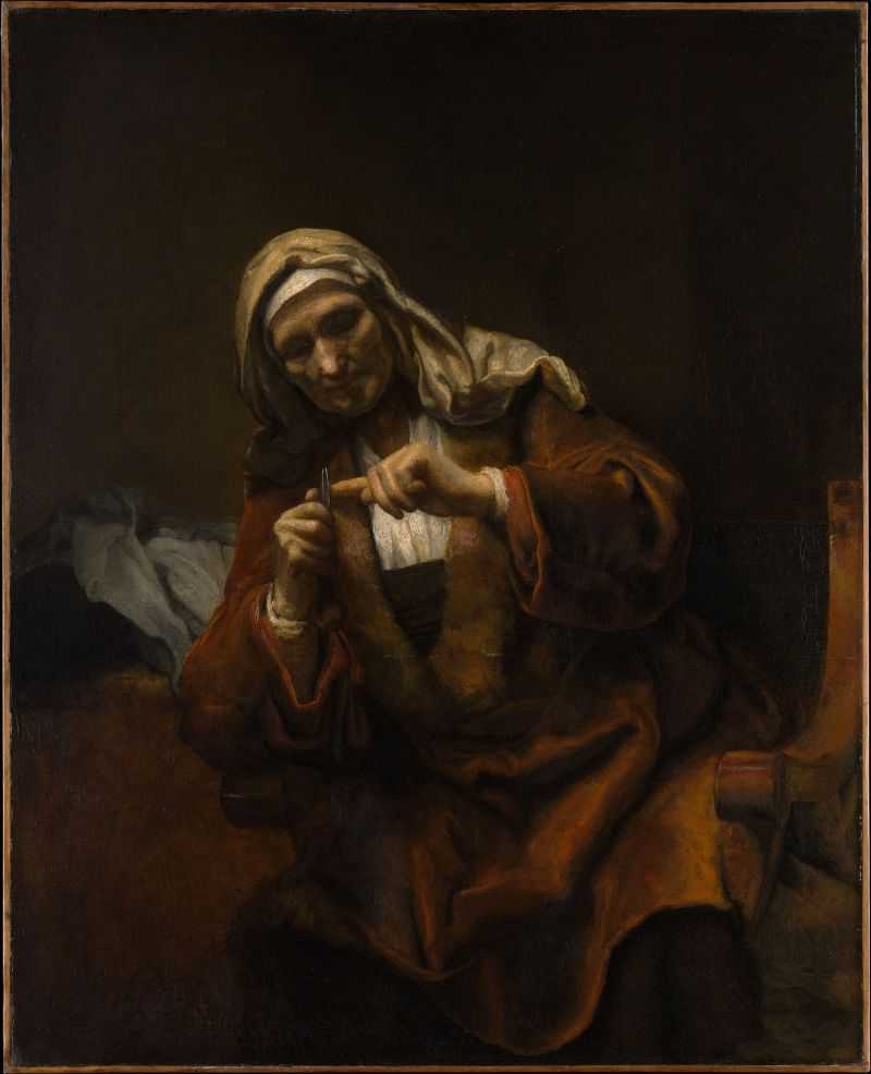 ָ׵ϸ - Old Woman Cutting Her Nails