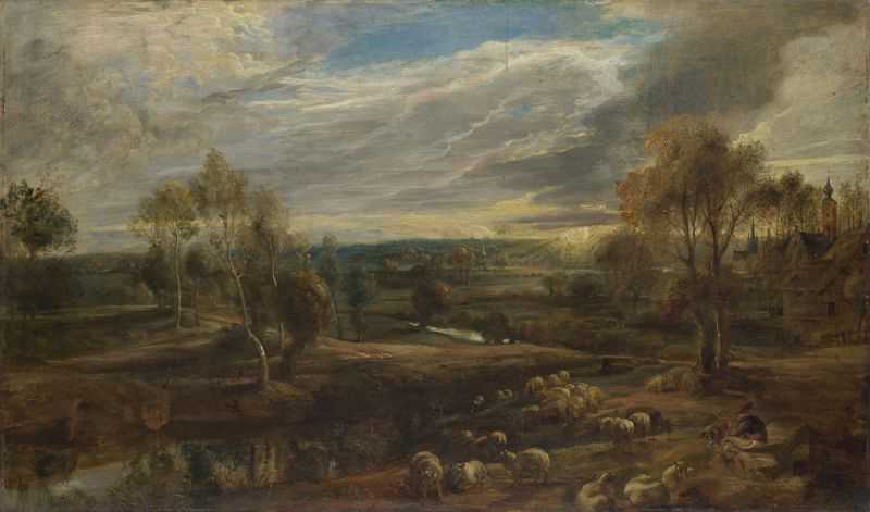 Ⱥ - A Landscape with a Shepherd and his Flock