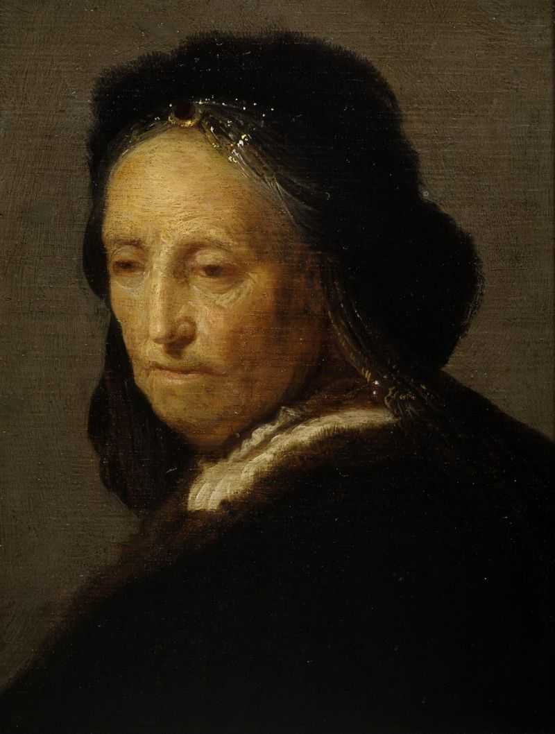 һλϸФײʵĸף - Stude head of an old woman (mother of Rembrandt)