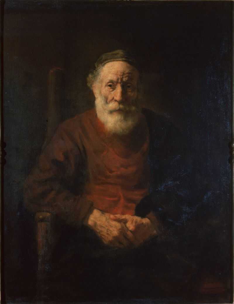 һ˵Ф - Portrait of an elderly man in a red