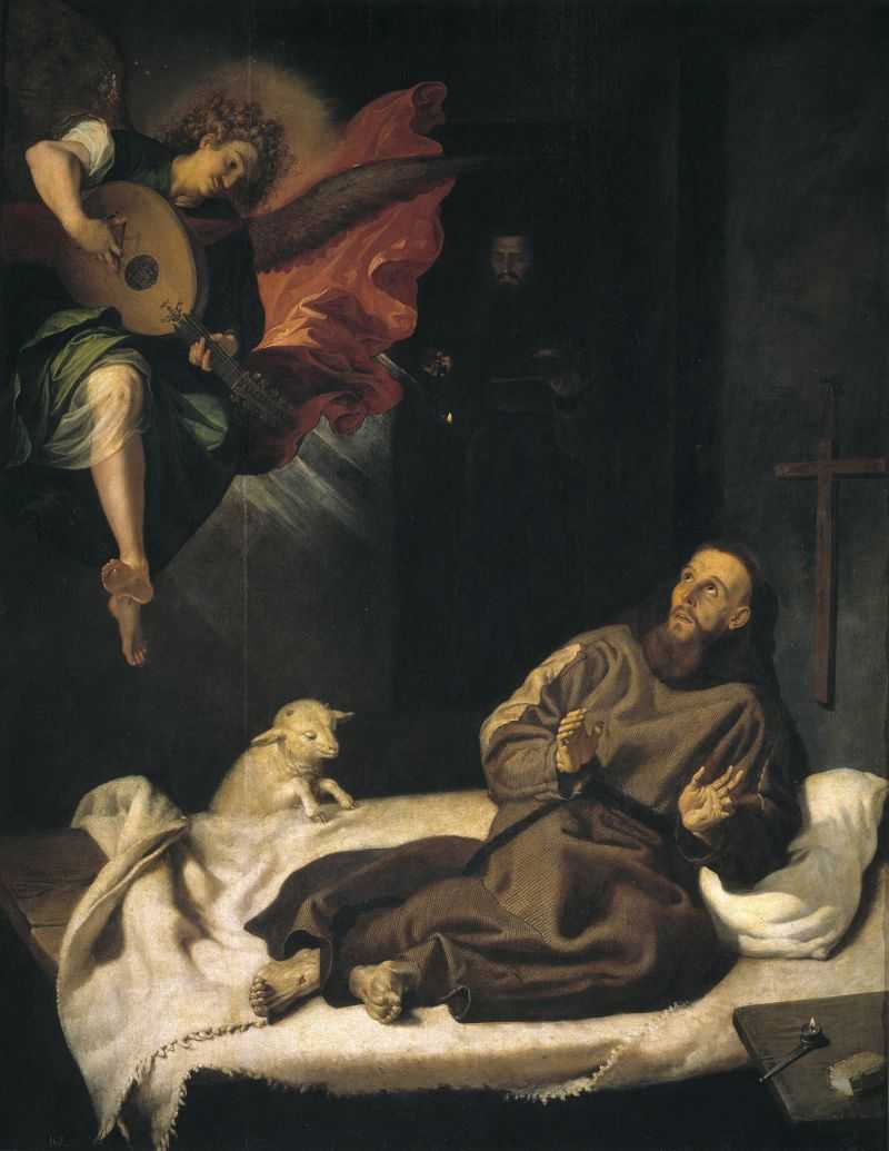 οһּʹʥ˹ - Saint Francis comforted by a Musican Angel