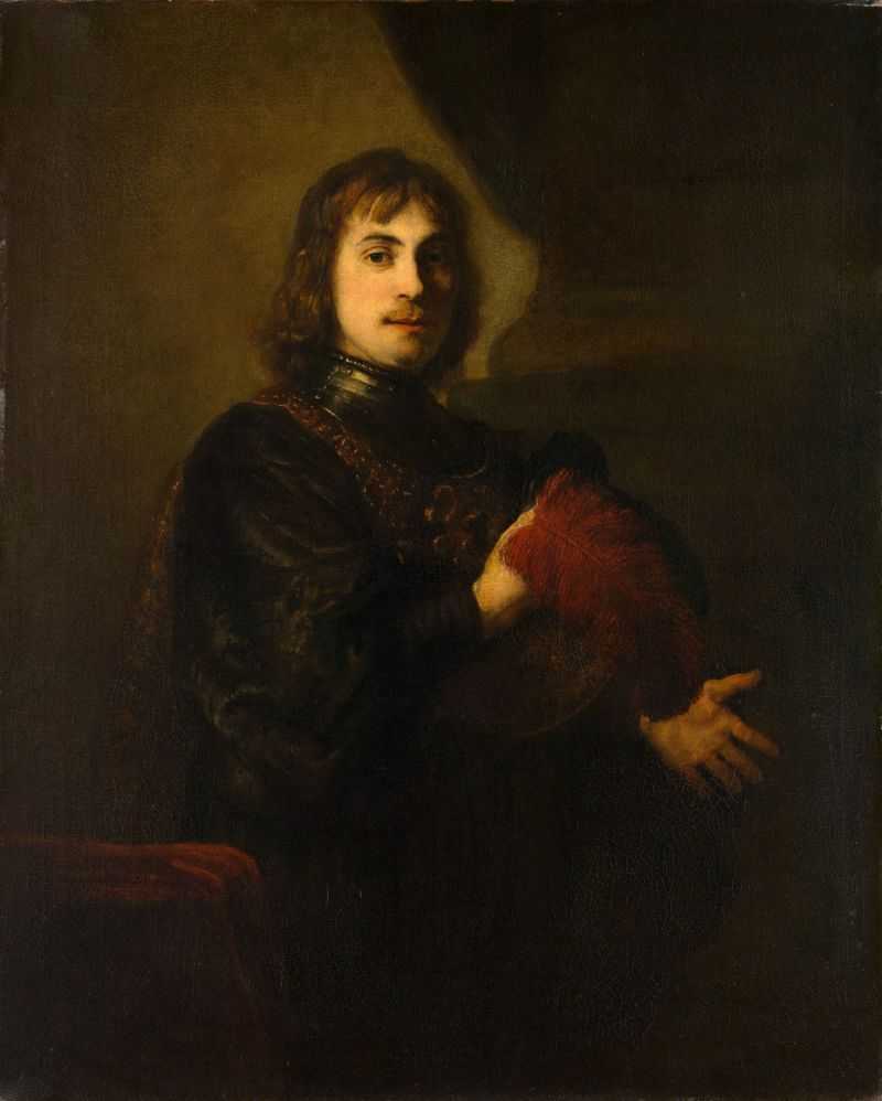 һؼ׺ñӵ - Portrait of a man with a cuirass and a hat