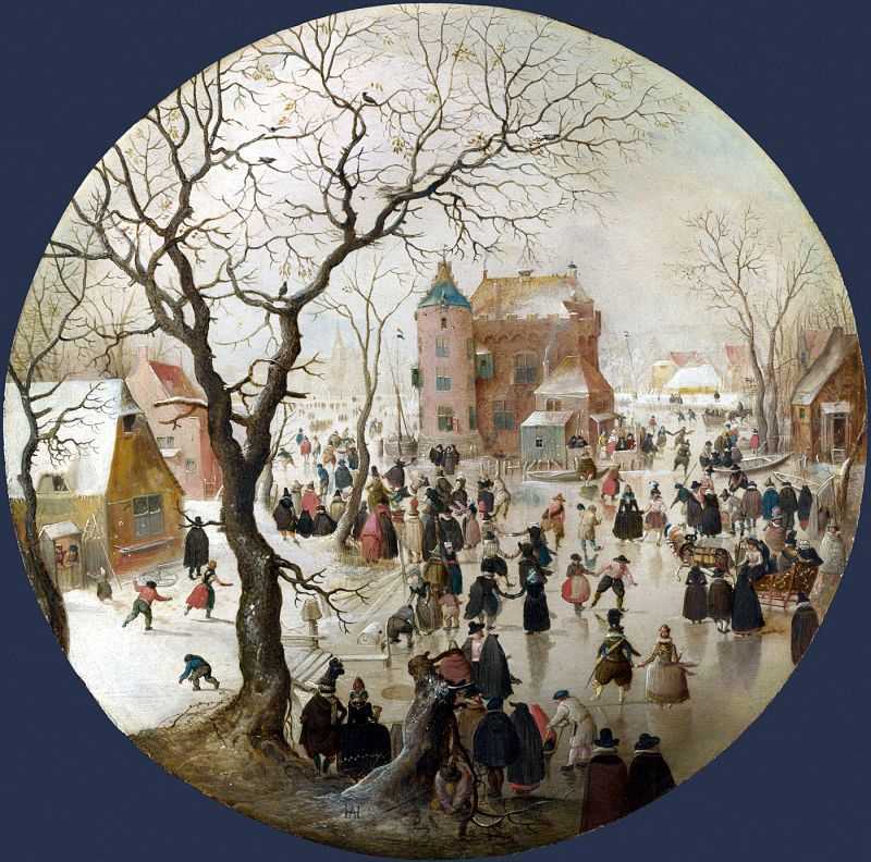 ǱĶ - A Winter Scene with Skaters near a Castle