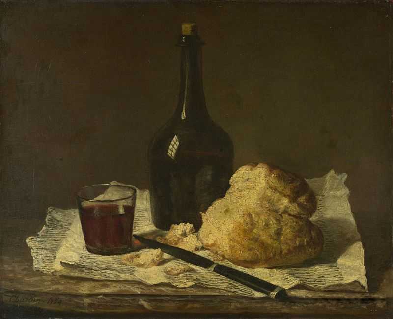 ƿ벣 - Still Life with Bottle, Glass and Loaf