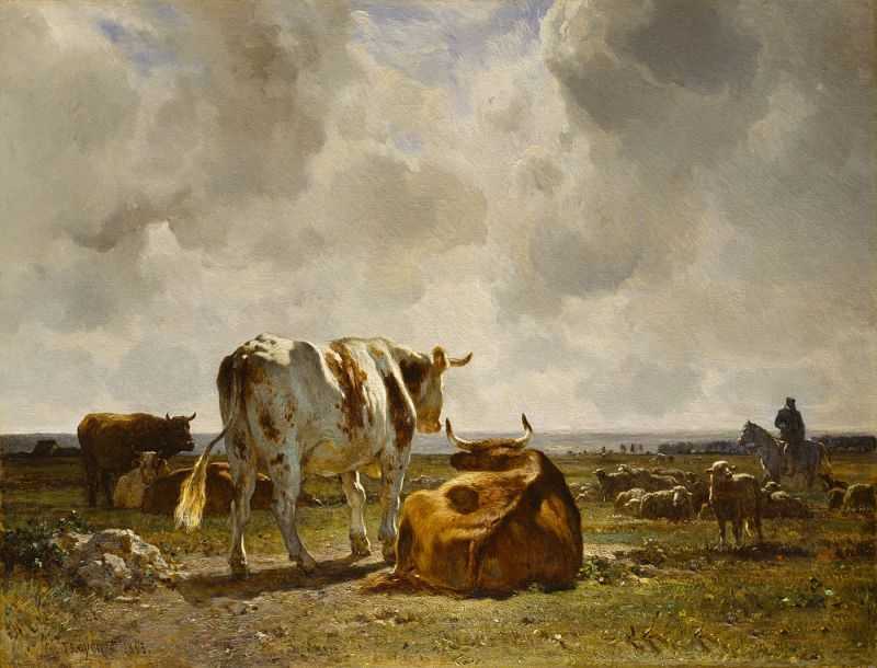 ͼţ - Cattle Pasture in the Touraine