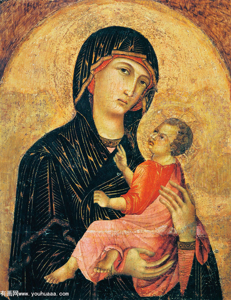 ʥĸʥӤ - master of the badia at isola and duccio madonna and child