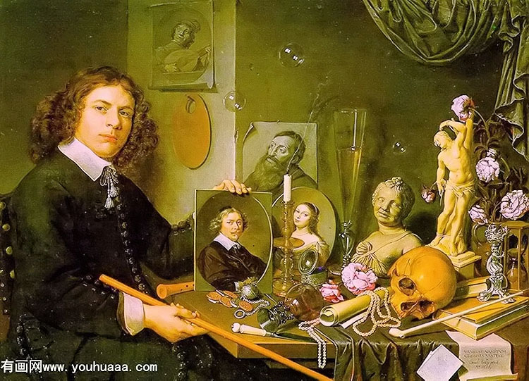 Իһ - self portrait with vanitas symbols