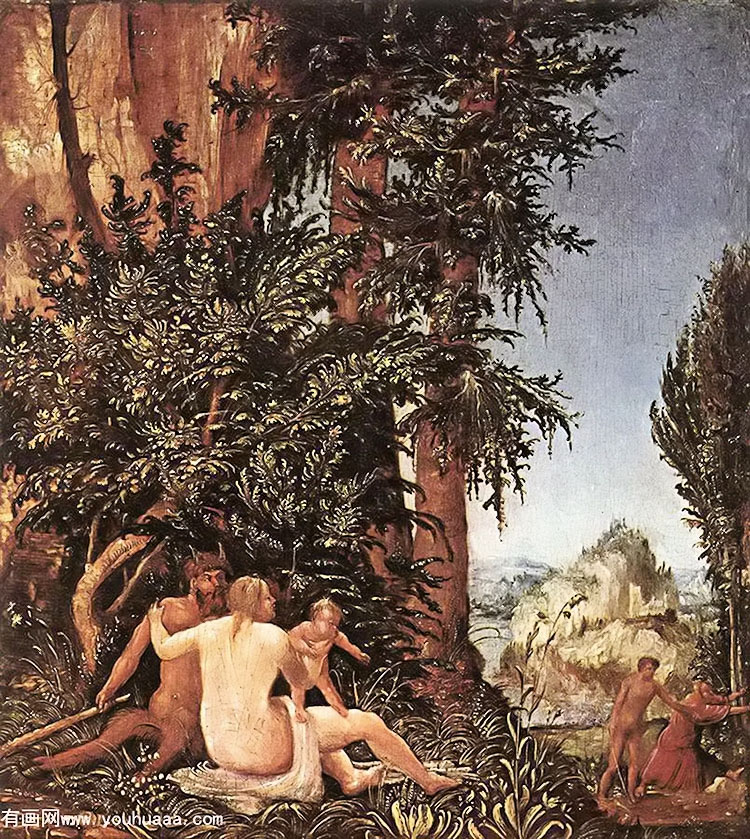 landscape with satyr family