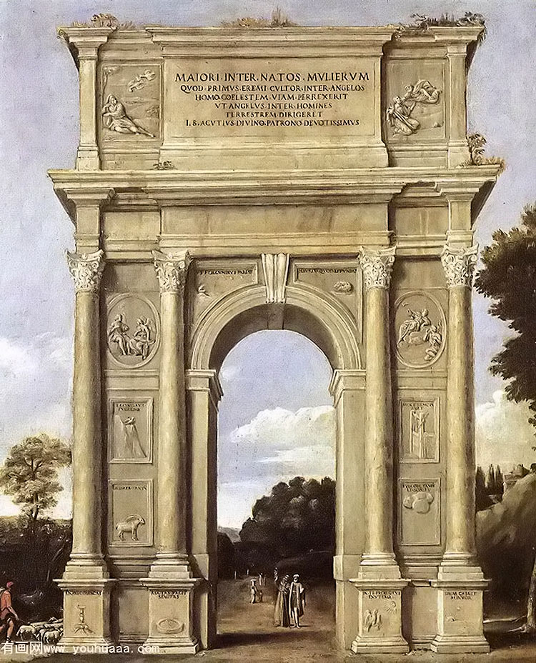 a triumphal arch of allegories