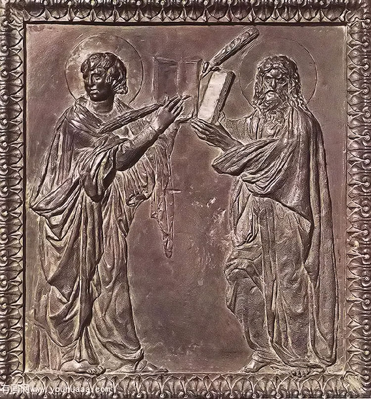 panel of the door with the martyrs