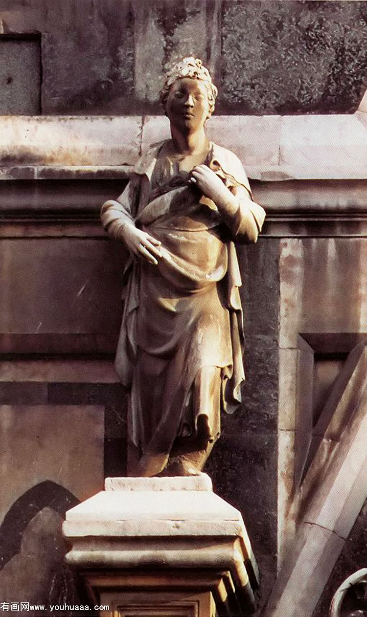 prophet (left of the porta della mandorla)