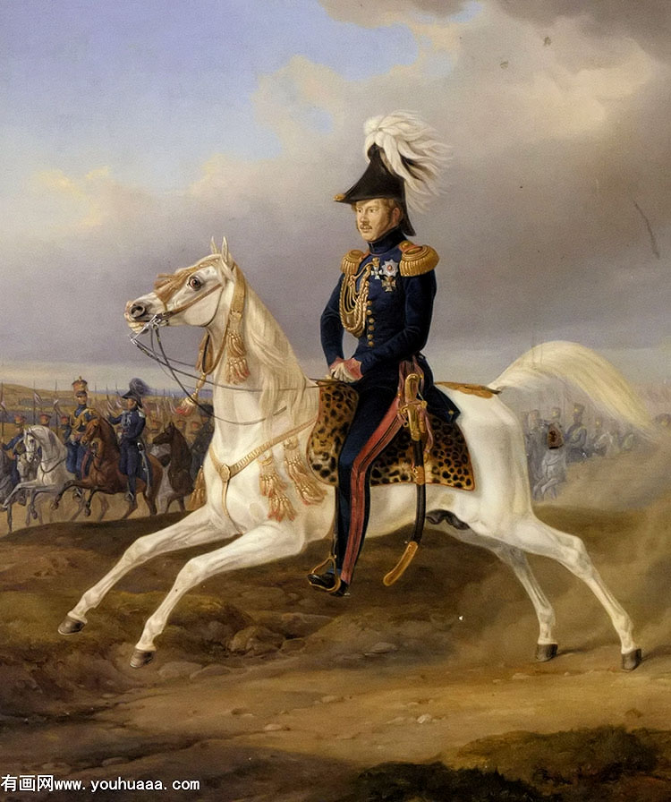 king wilhelm i of wurttemberg on horseback