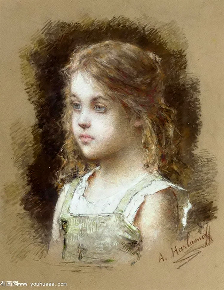 young girl in a green tunic