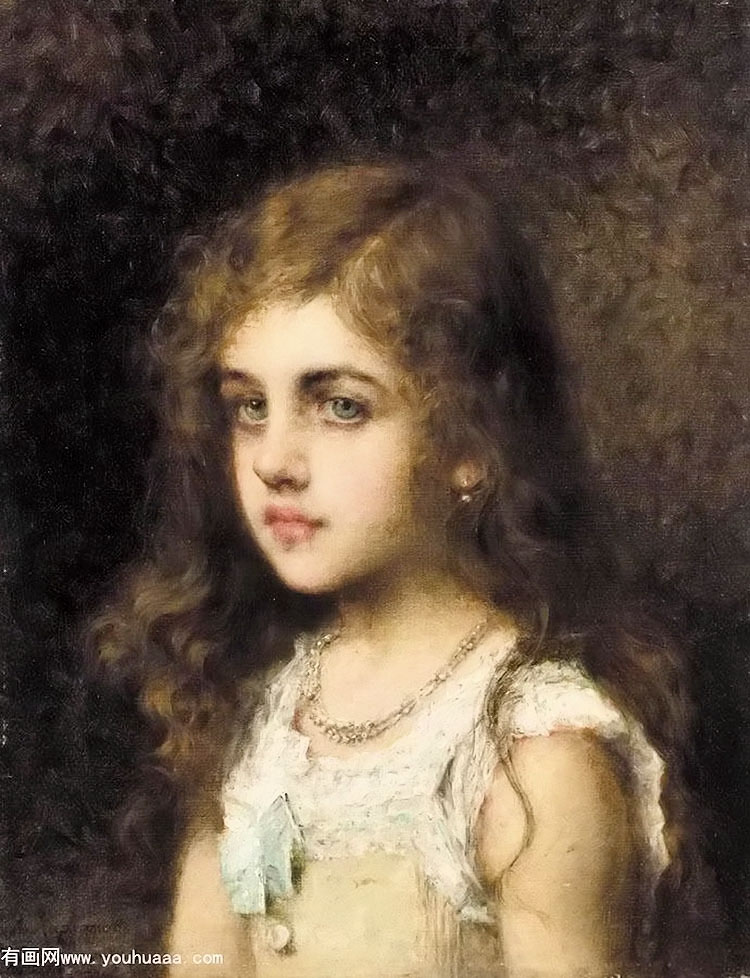 young girl with a turquoise bow