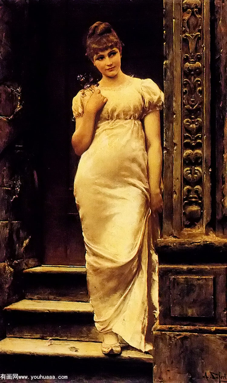 a young beauty in a doorway