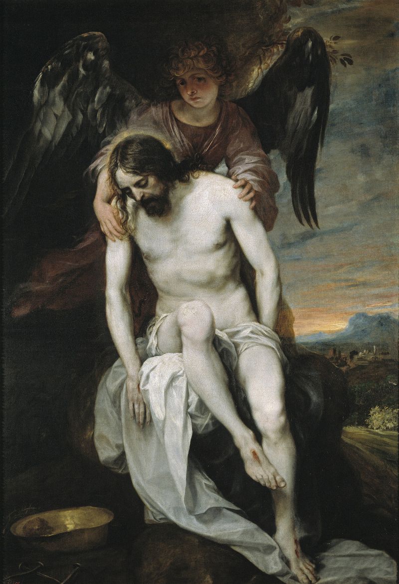 ʹס - the dead christ supported by an angel