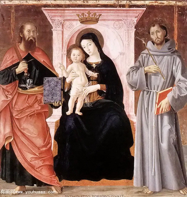 ʥϵʥĸʥͽ - madonna enthroned with the infant christ and saints