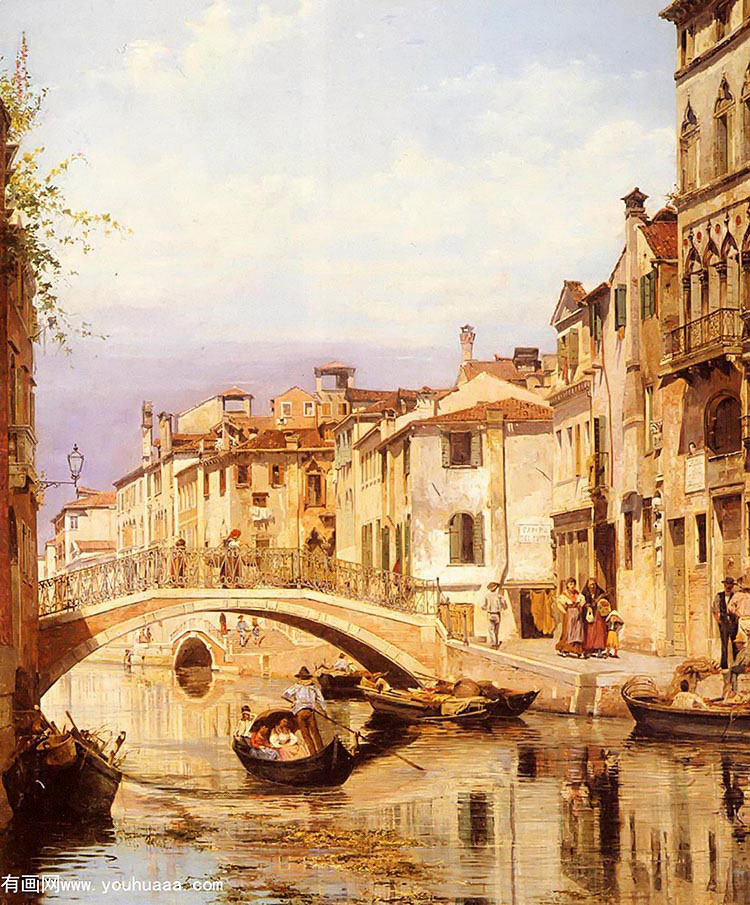 a gondola on a venetian backwater canal