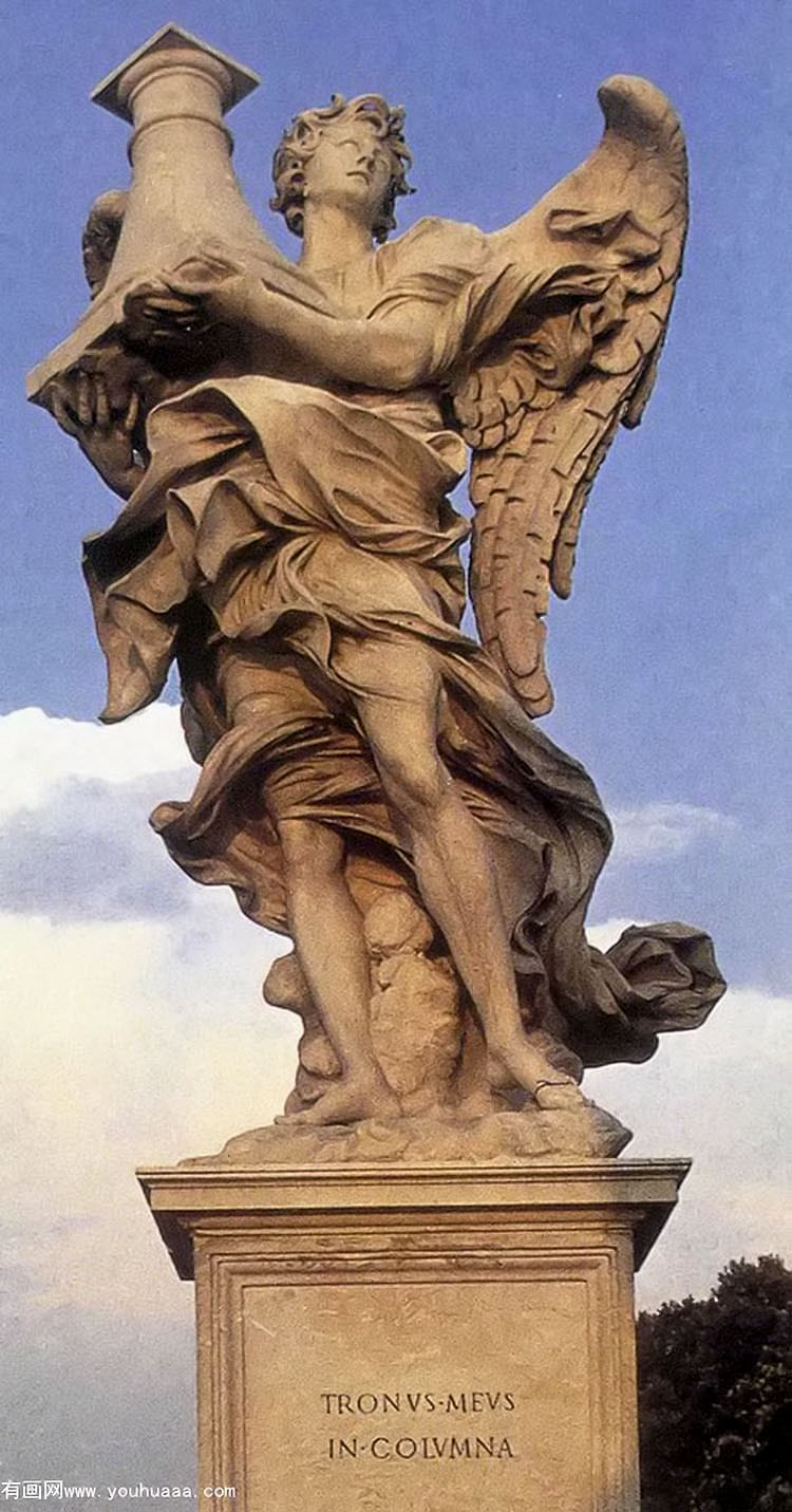 angel with the column (front view)