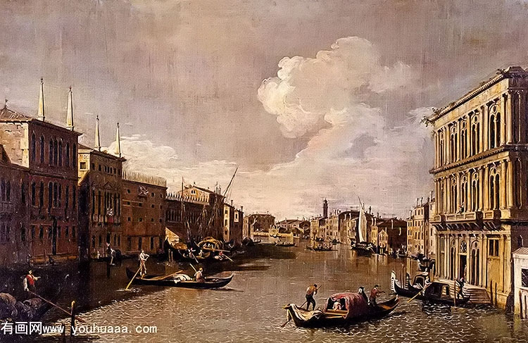 view of the grand canal from the palazzo vendramin calergi to san geremia