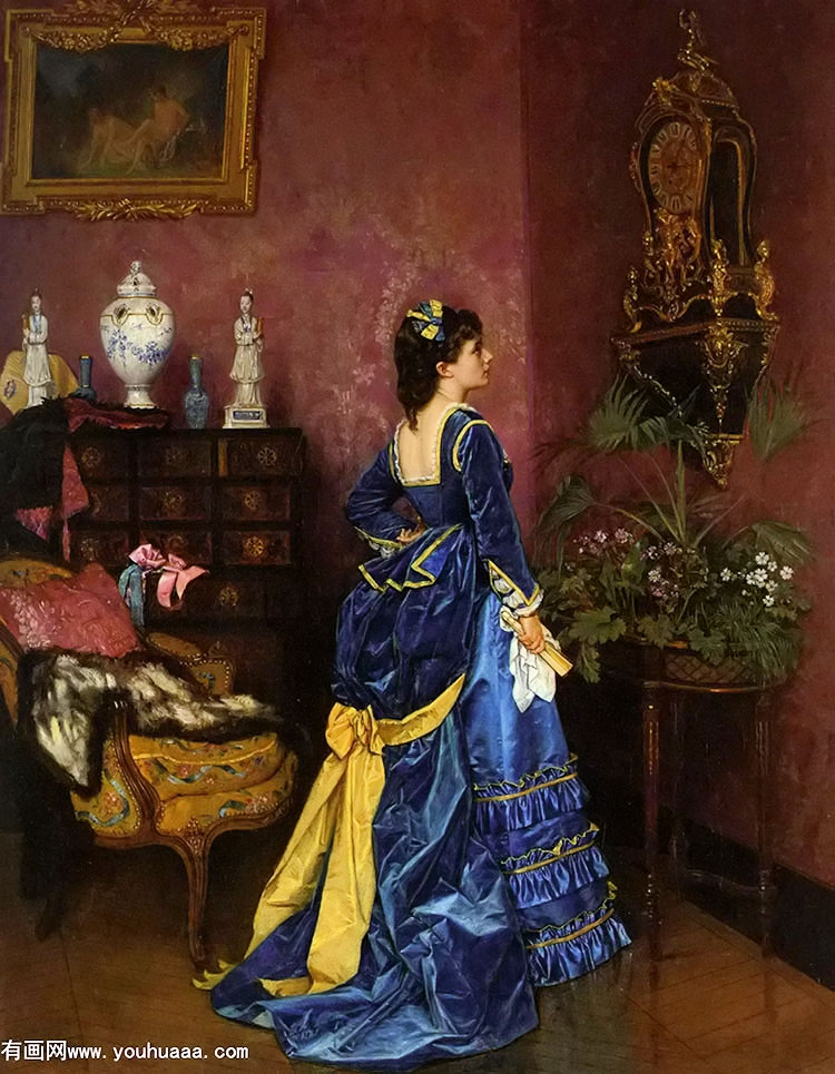 the blue dress