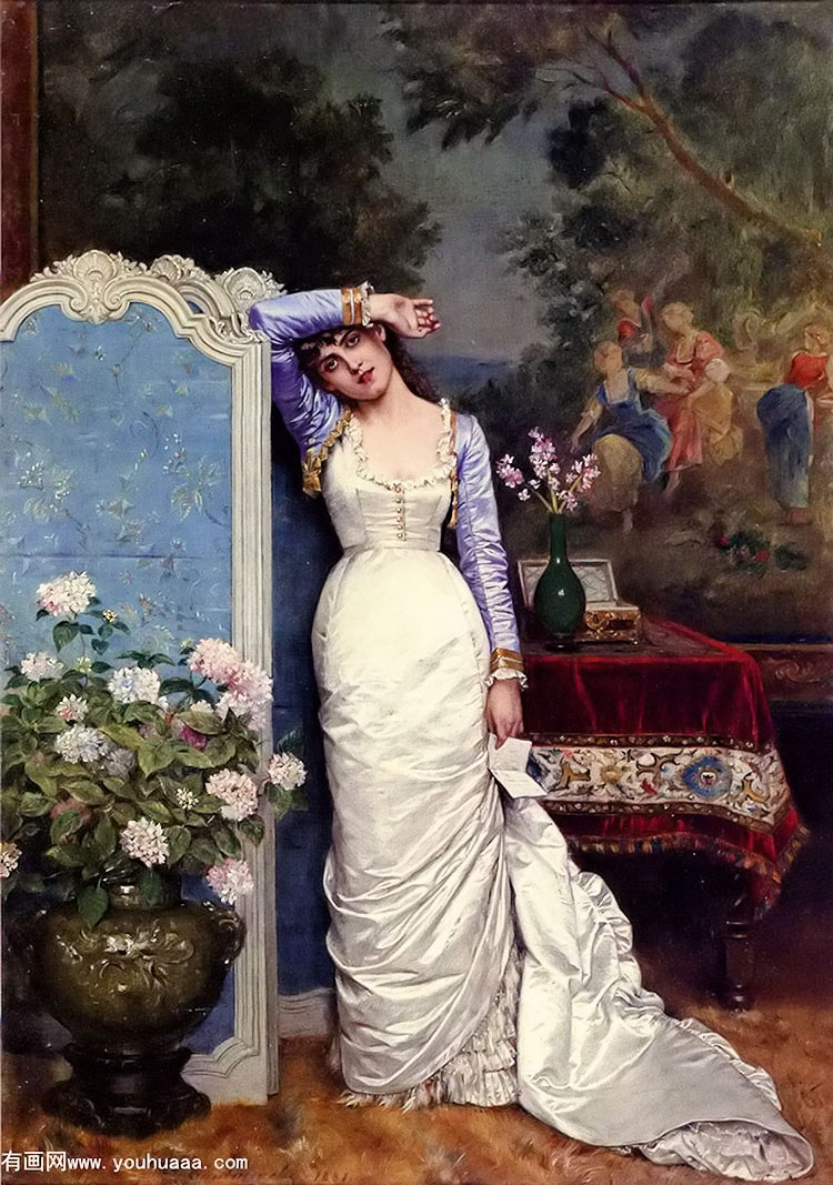 young woman in an interior