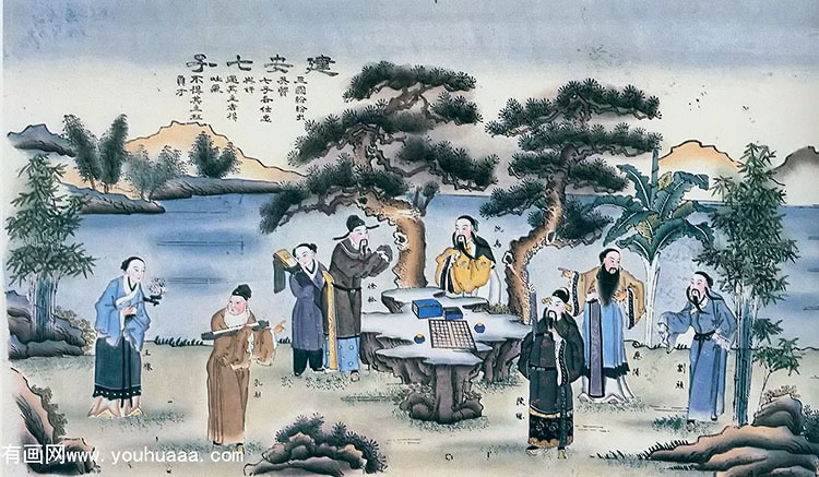  - seven scholars in jianan time