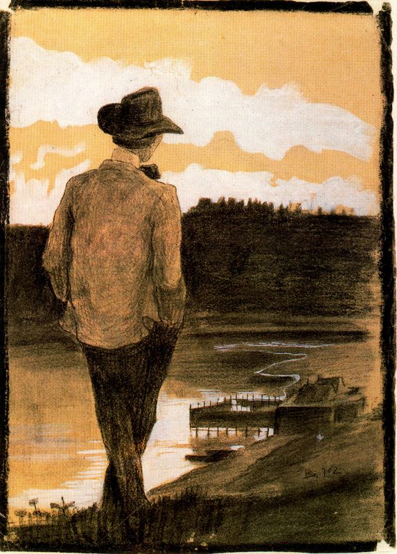 Young Man on a Riverbank