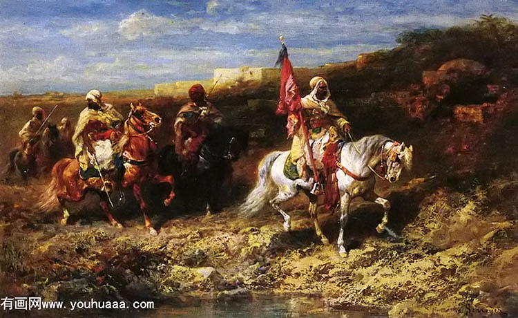 ʿ - arab horseman in a landscape