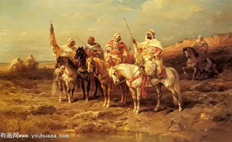 ˮߵİʿ - arab horsemen by a watering hole