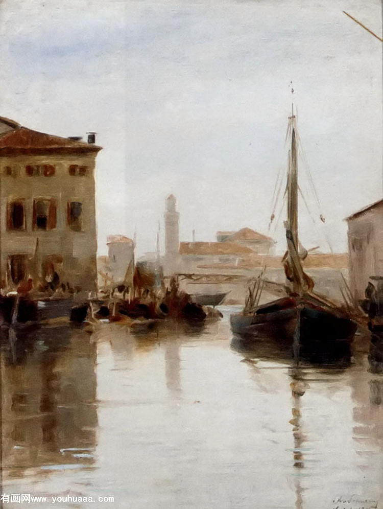 ˹ˮͣĴֻ - vessels moored on a venetian backwater