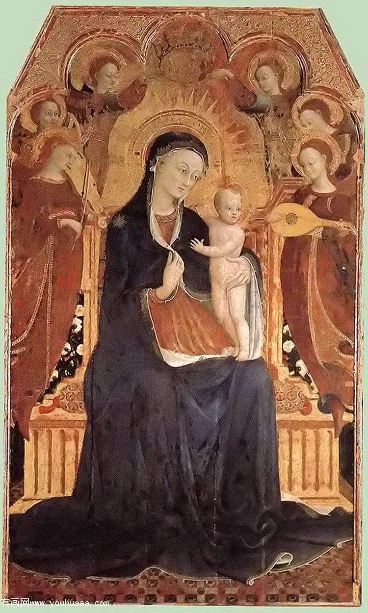 ʥĸʹ - virgin and child adored by six angels