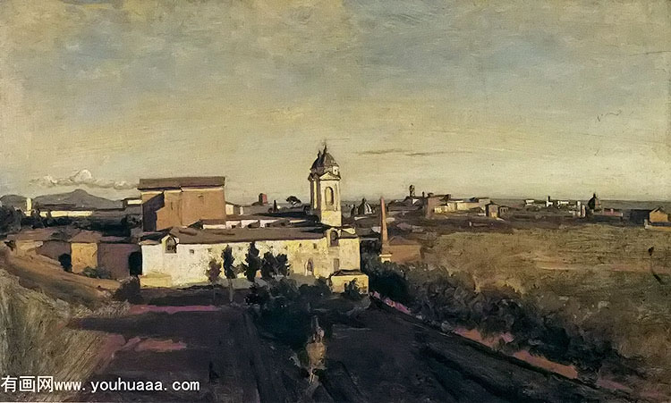 ɵ - Rome, the Trinita dei Monti - View from the Villa Medici