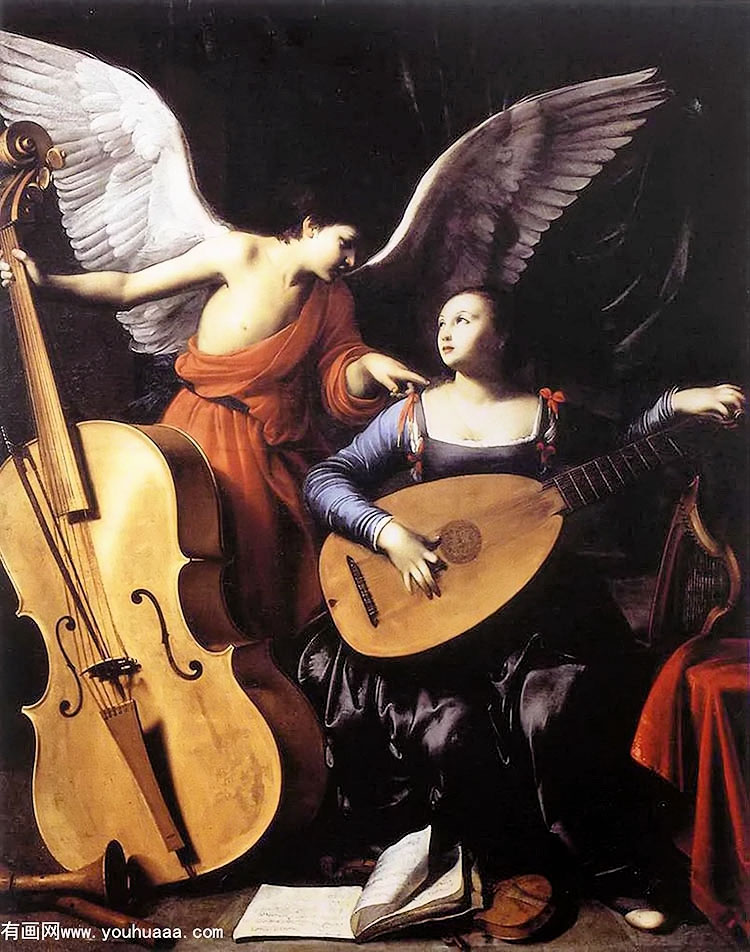 saint cecilia and the angel