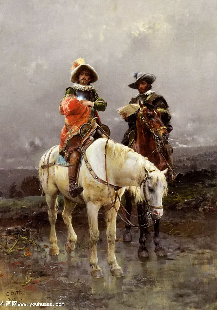 A Cavalier on a White Horse