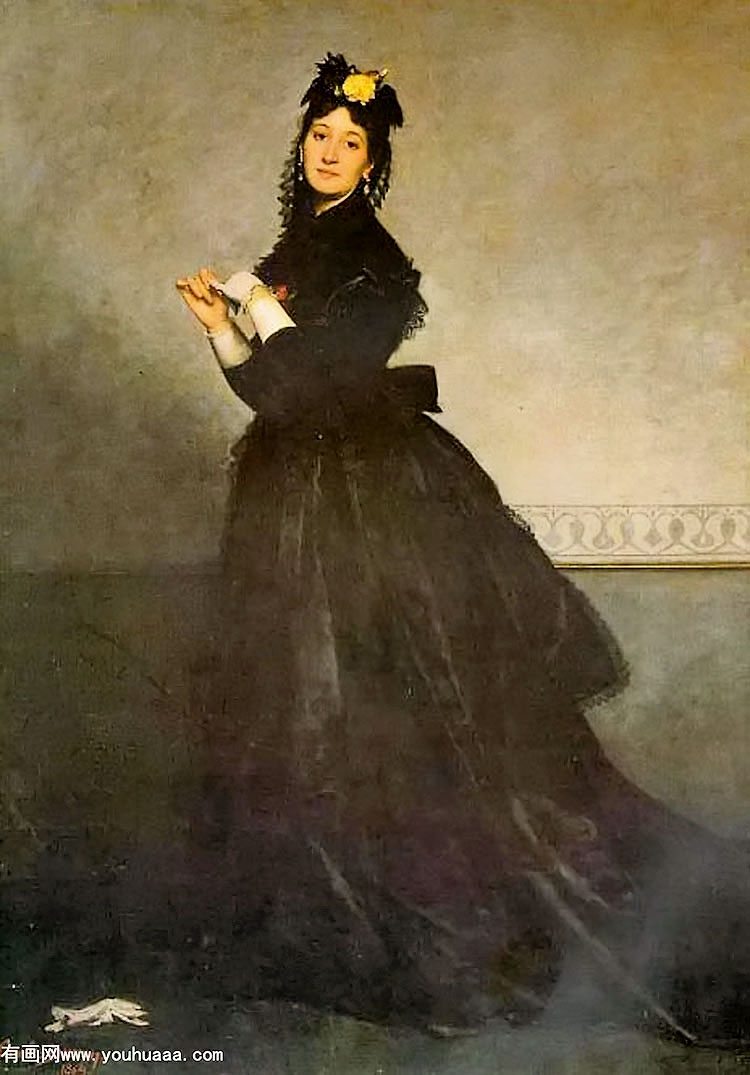 lady with a glove