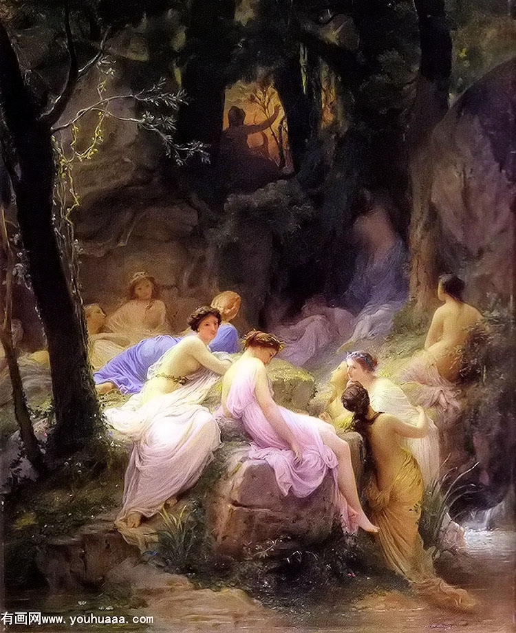 nymphs listening to the songs of orpheus