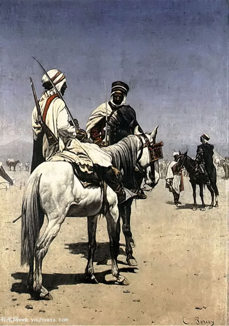 arab men on horseback