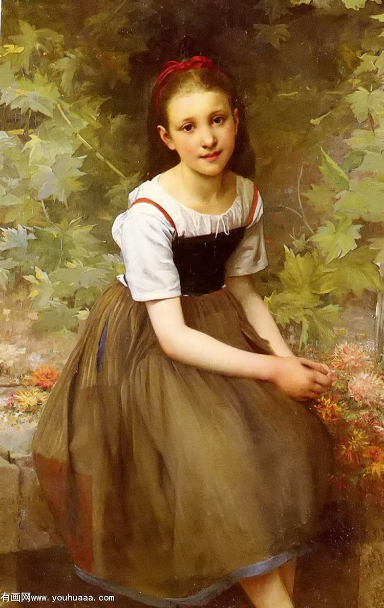 une jeune fille aux fleurs