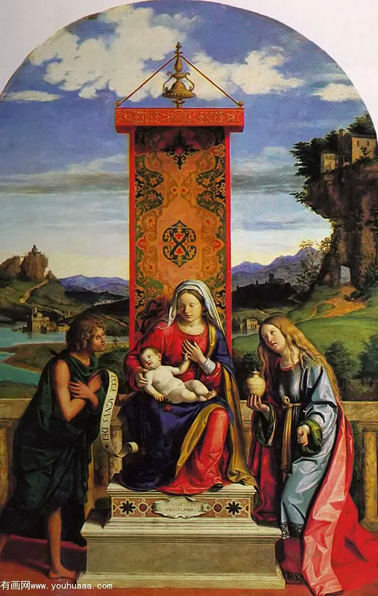 ʥĸʩϴʥԼĨ - the madonna and child with st john the baptist and mary magdalen