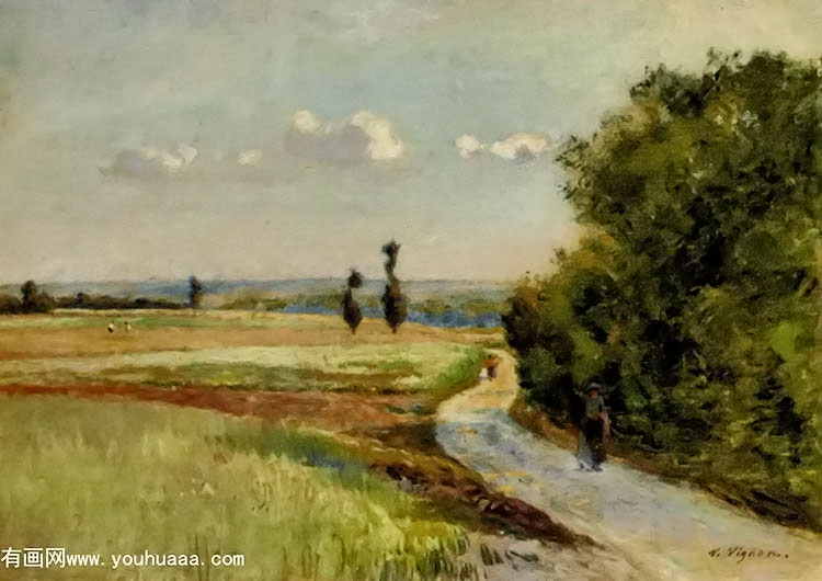 a path in a pastoral landscape