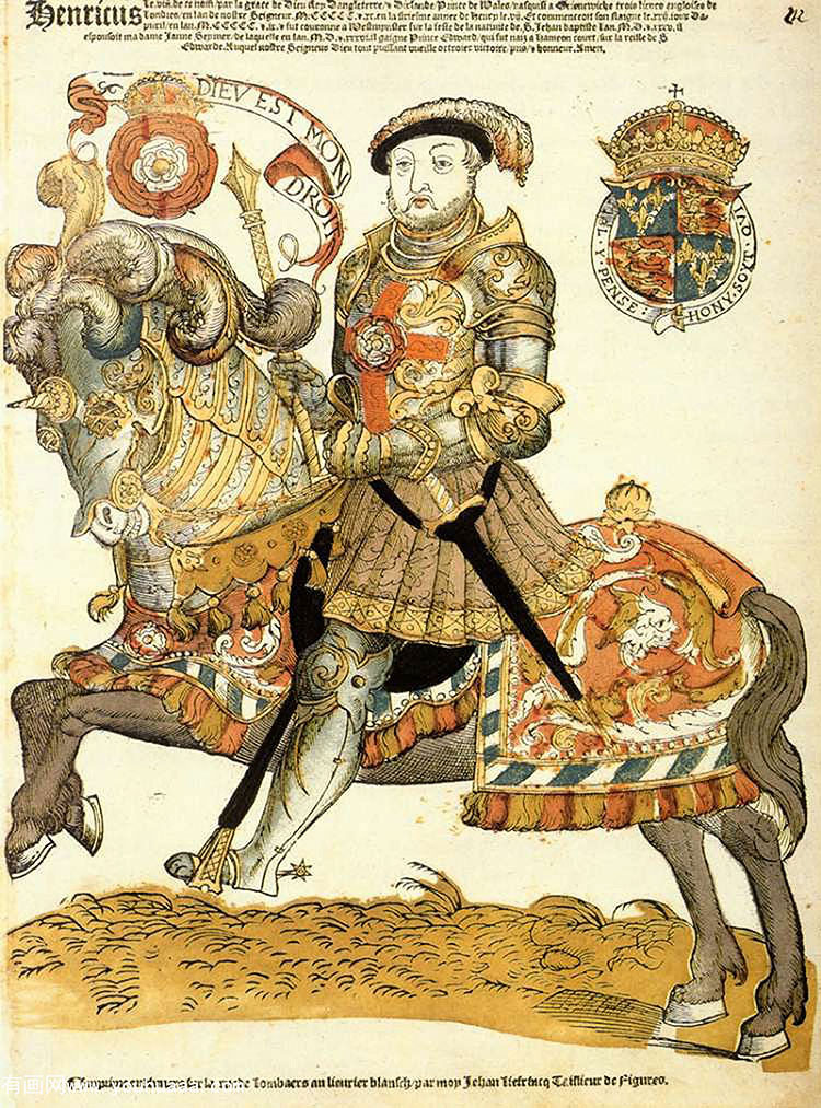 henry viii of england on horseback